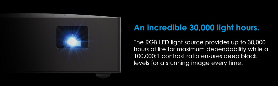 optoma lv130 30,000光小時rgb led光源深黑色水平令人驚嘆的圖像